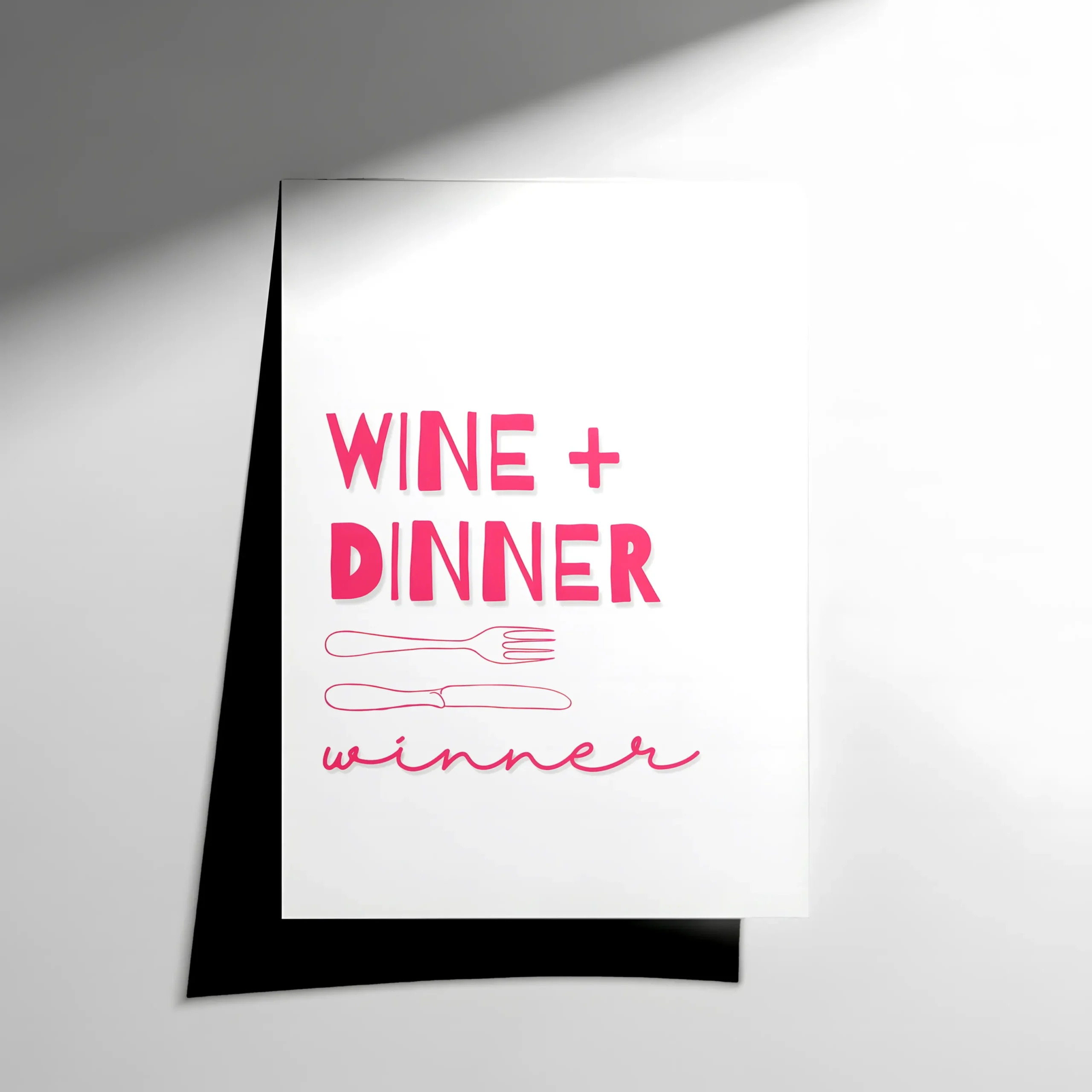10438 Wine + Dinner Yazı Poster - Görsel 1