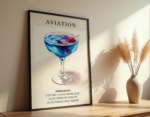 Aviation Cocktail Poster - Görsel 3