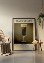 Black Velvet Cocktail Poster - Görsel 4