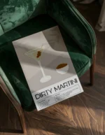 Dirty Martini Cocktail Poster - Görsel 4