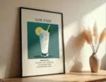 Gin Fizz Cocktail Poster - Görsel 5
