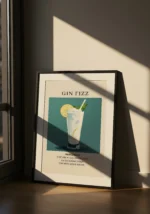 Gin Fizz Cocktail Poster - Görsel 3