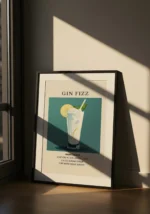 Gin Fizz Cocktail Poster - Görsel 3