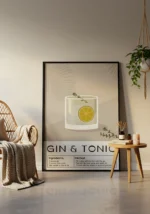 Gin & Tonic Cocktail Poster - Görsel 3