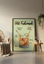Old Fashioned Cocktail Poster - Görsel 3