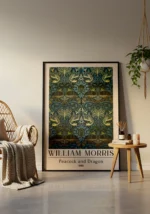 William Morris Peacock and Dragon Pattern Poster - Görsel 3