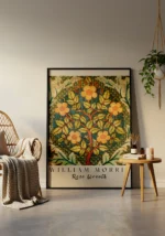 William Morris Rose Wreath Pattern Poster - Görsel 4