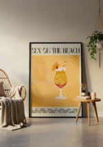 Sex on the Beach Cocktail Poster - Görsel 3
