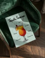 Tequila Sunrise Cocktail Poster - Görsel 4