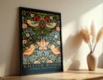 William Morris Strawberry Thief Pattern Poster - Görsel 3