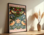William Morris Strawberry Thief Pattern Poster - Görsel 5
