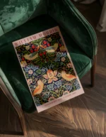 William Morris Strawberry Thief Pattern Poster - Görsel 4