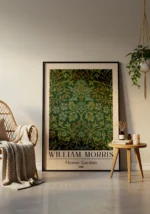 William Morris Flower Garden Pattern Poster - Görsel 4