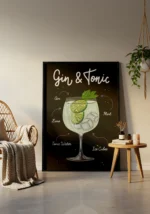 Gin & Tonic Cocktail Poster - Görsel 2