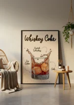 Whiskey Coke Cocktail Poster - Görsel 2