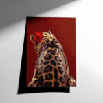 Çiçekli Leopar Estetik Duvar Posteri
