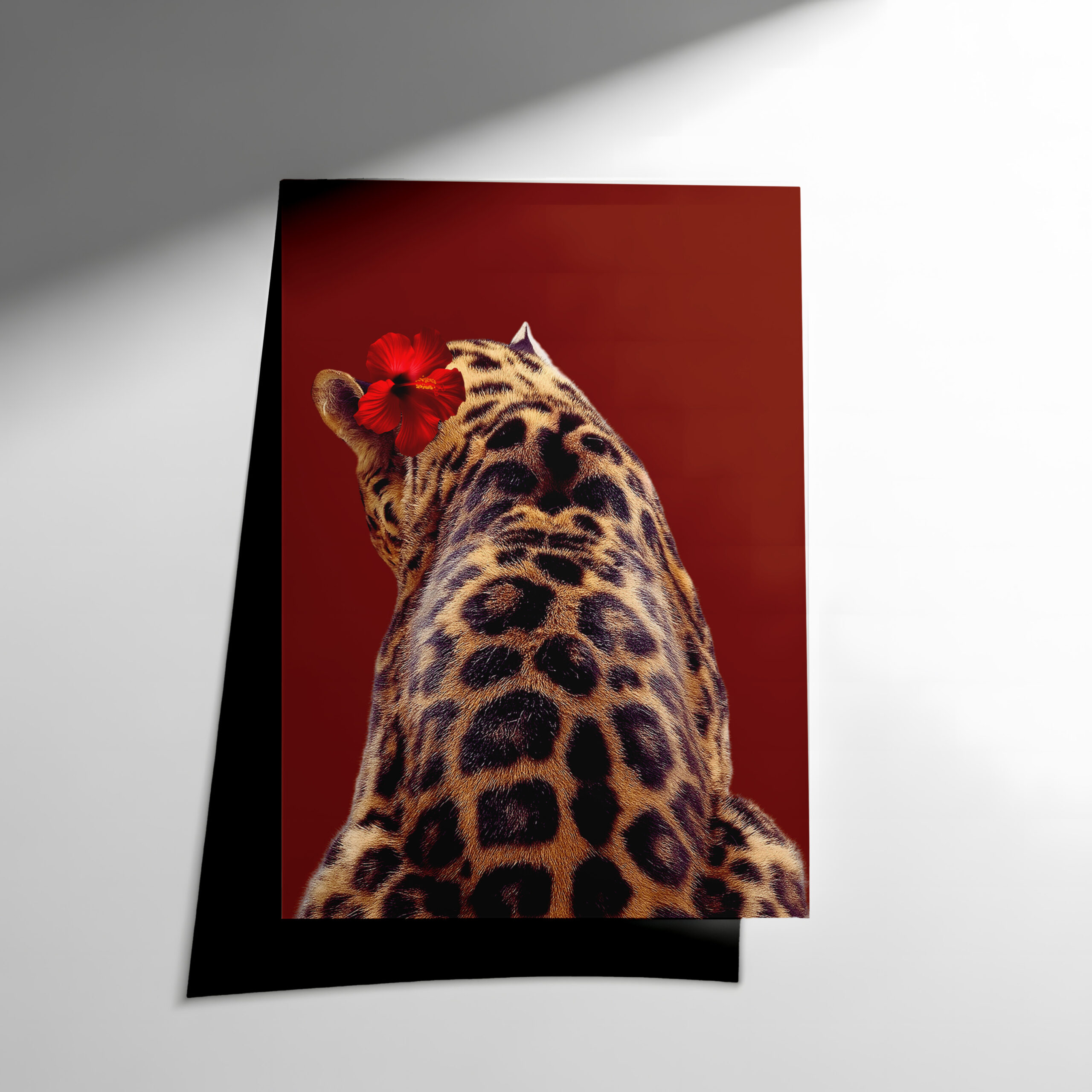 13 Çiçekli Leopar Estetik Duvar Posteri - Görsel 1