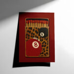 Leopar Desenli Bilardo 8 Topu Posteri