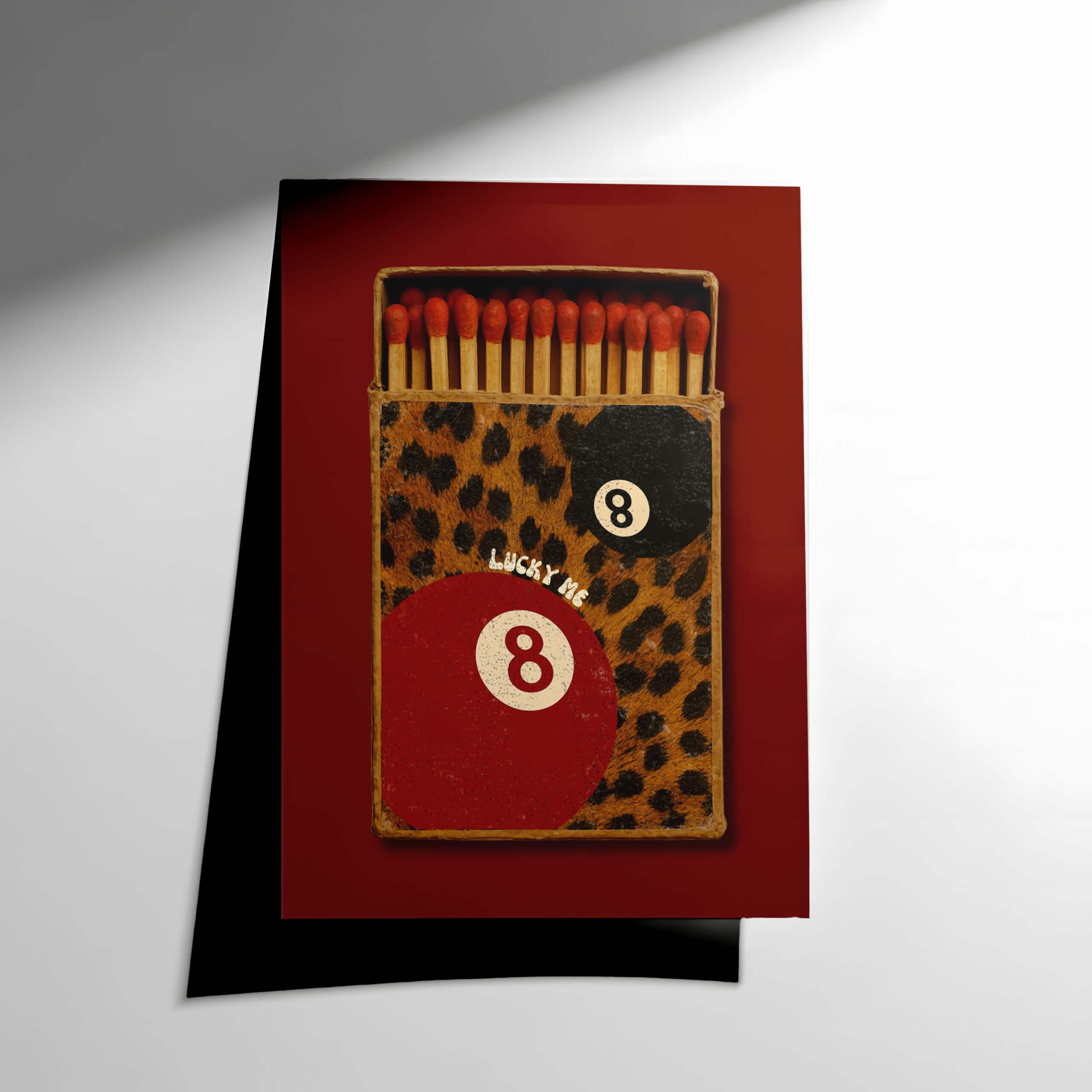 15 Leopar Desenli Bilardo 8 Topu Posteri - Görsel 1