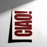 CIAO Yazılı Minimal Tipografi Poster