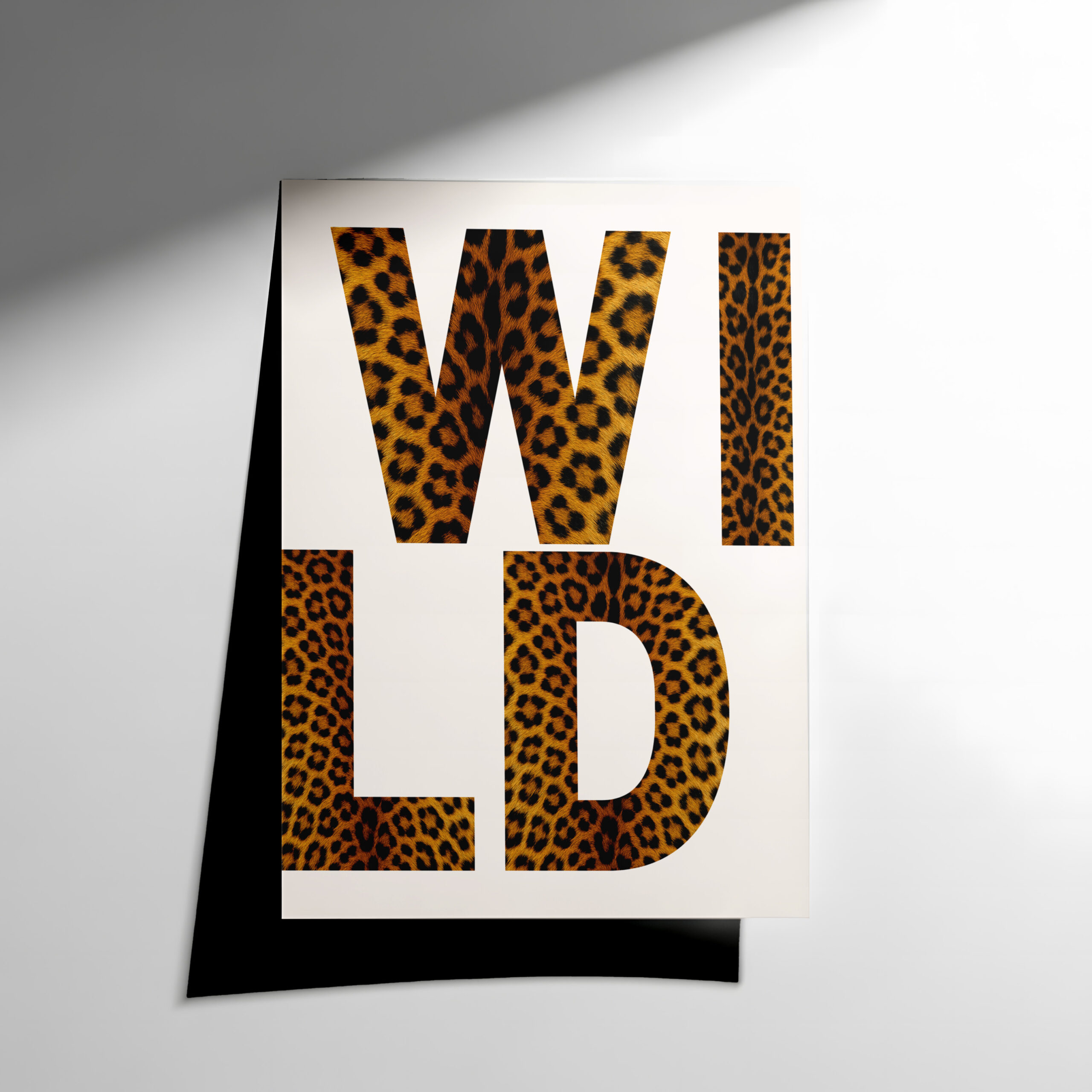 28 Wild Leopar Yazı Tasarım Posteri - Görsel 1