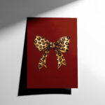 Leopar Desenli Fiyonk Coquette Poster