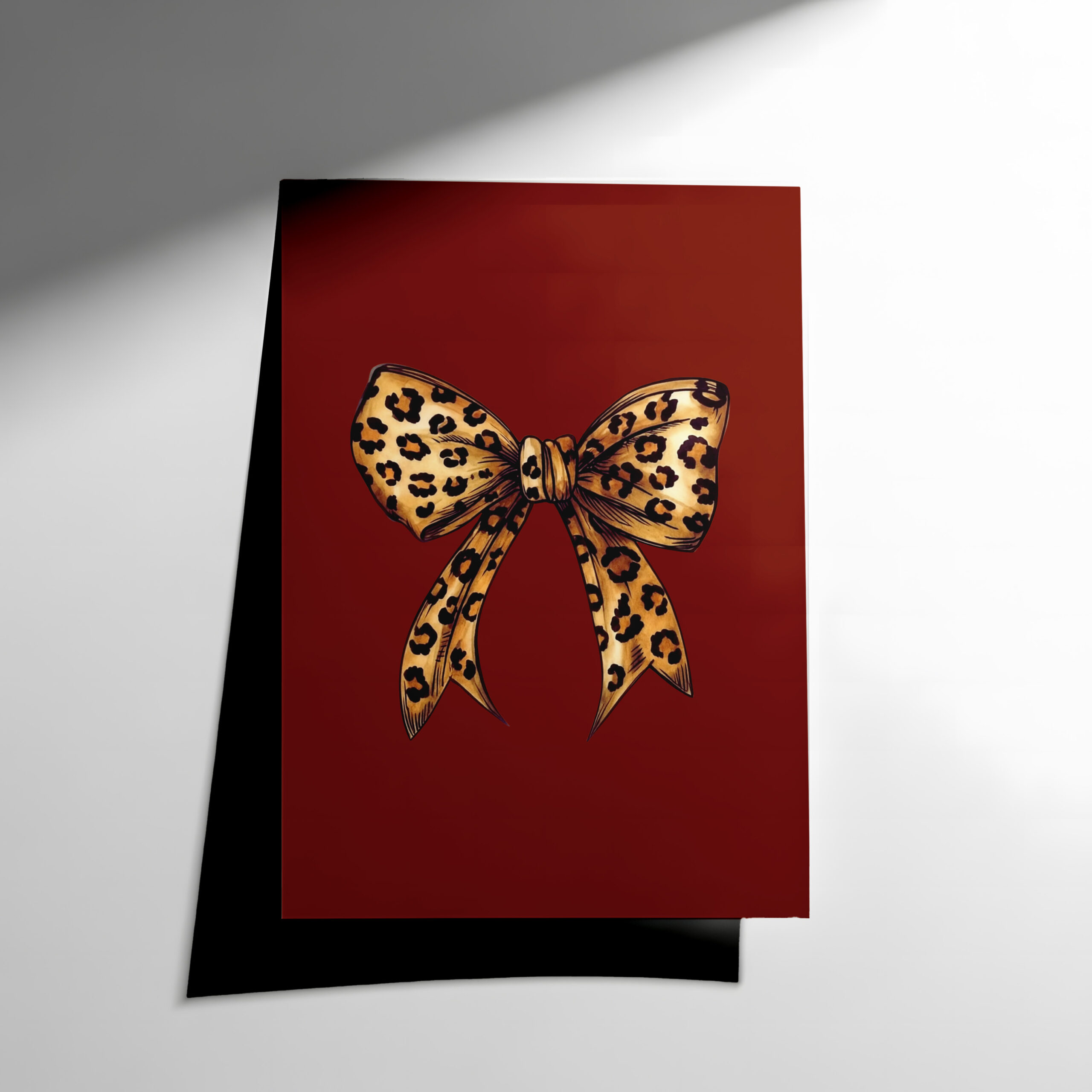 32 Leopar Desenli Fiyonk Coquette Poster - Görsel 1