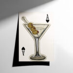 Martini Kadehi Modern Sanat Posteri
