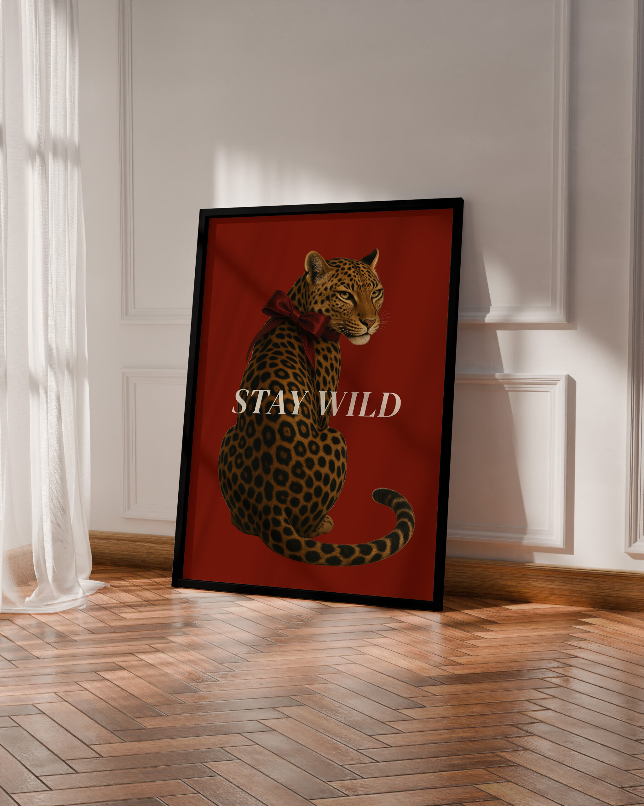 37 Stay Wild Leopar Dekoratif Poster - Görsel 1