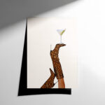 Martini ve Leopar Moda Posteri