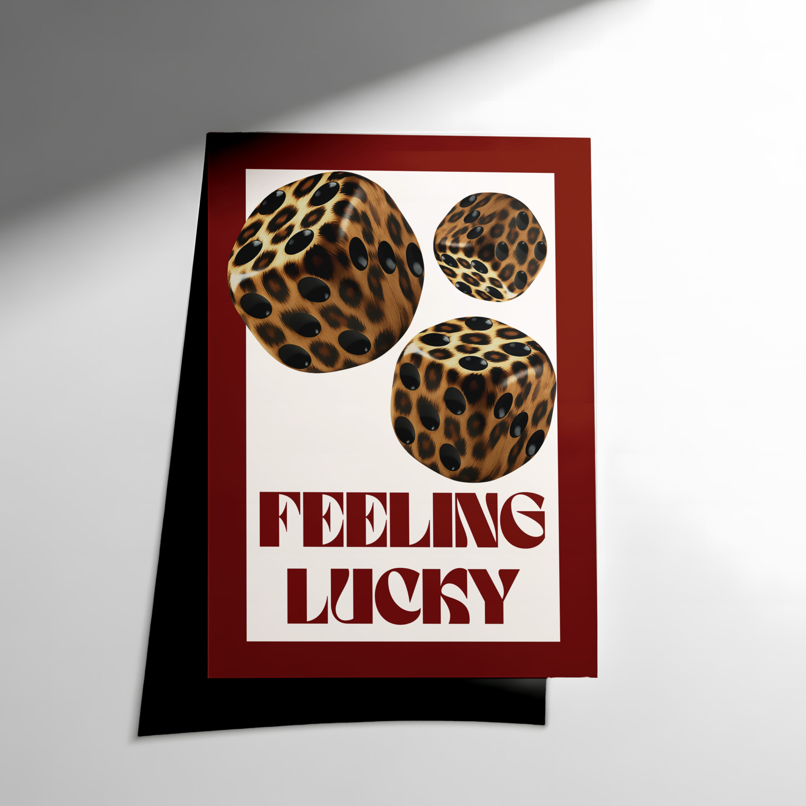42 Feeling Lucky Leopar Estetik Poster - Görsel 1
