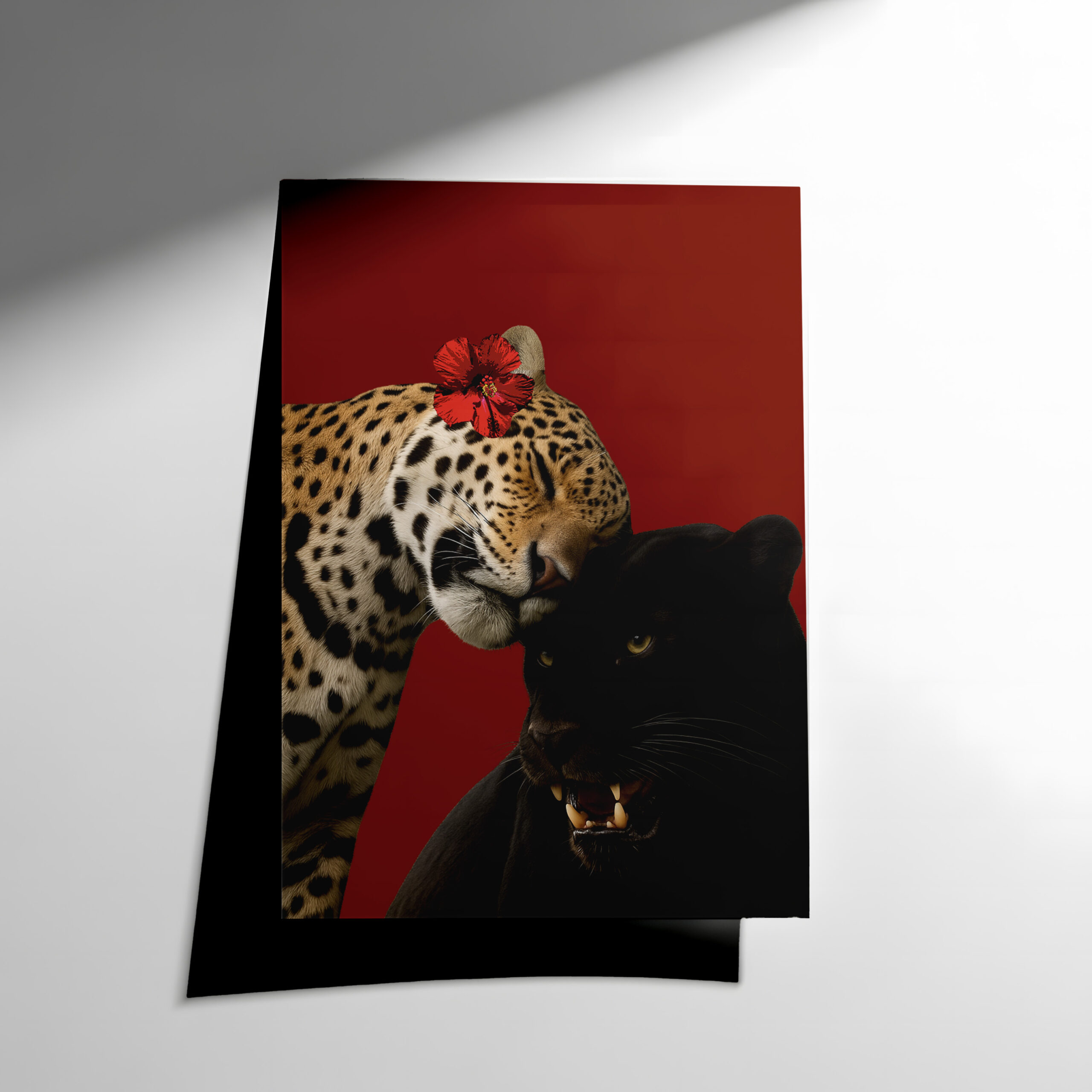 49 Leopar ve Siyah Panter Sanat Posteri - Görsel 1