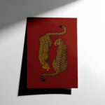 İkiz Leoparlar Modern Sanat Posteri