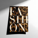 Fashion Leopar Deseni Tipografi Poster