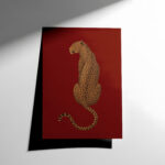 Minimal Leopar Silüeti Poster