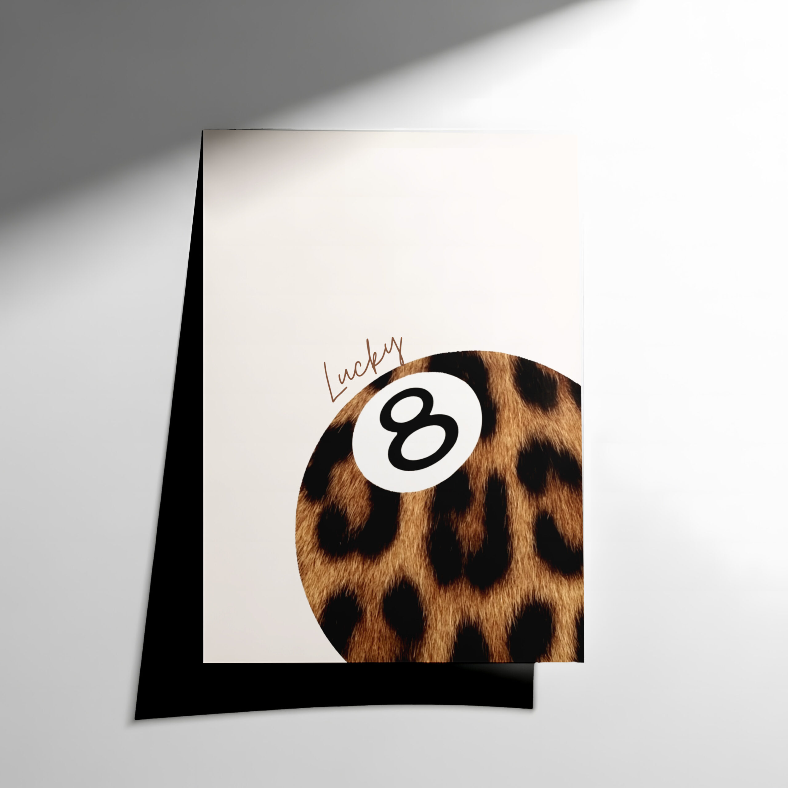 9 Leopar Desenli 8 Topu Estetik Poster - Görsel 1